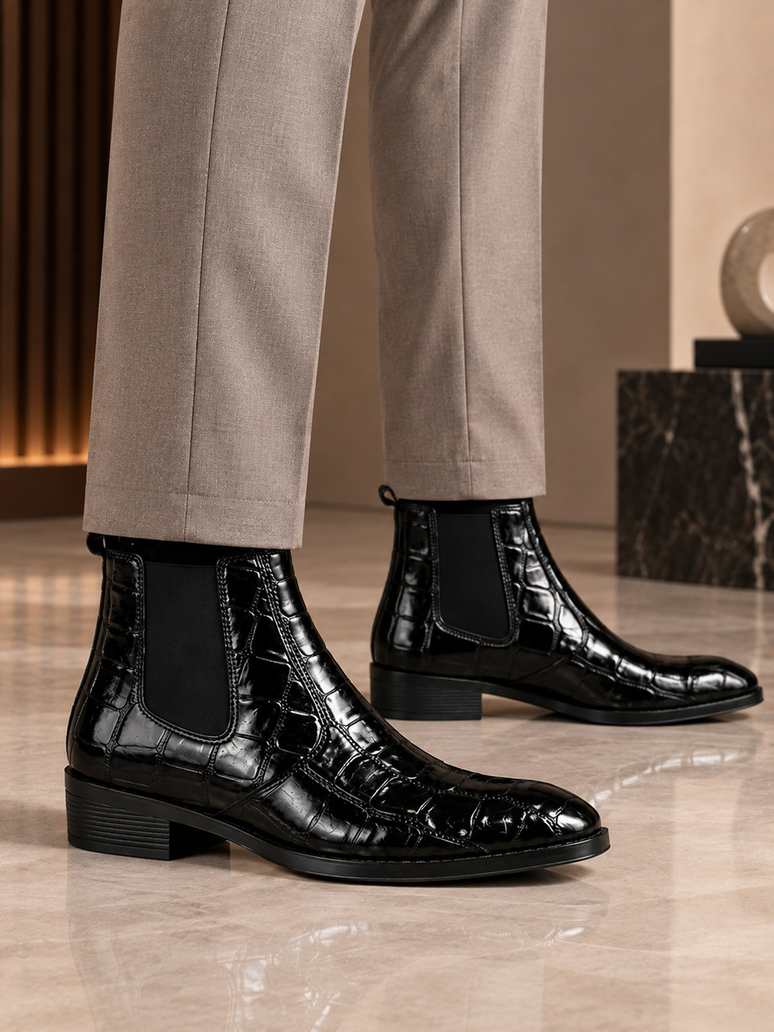 Image of KILLER Chelsea Boot Boots For Men (Black, 8)