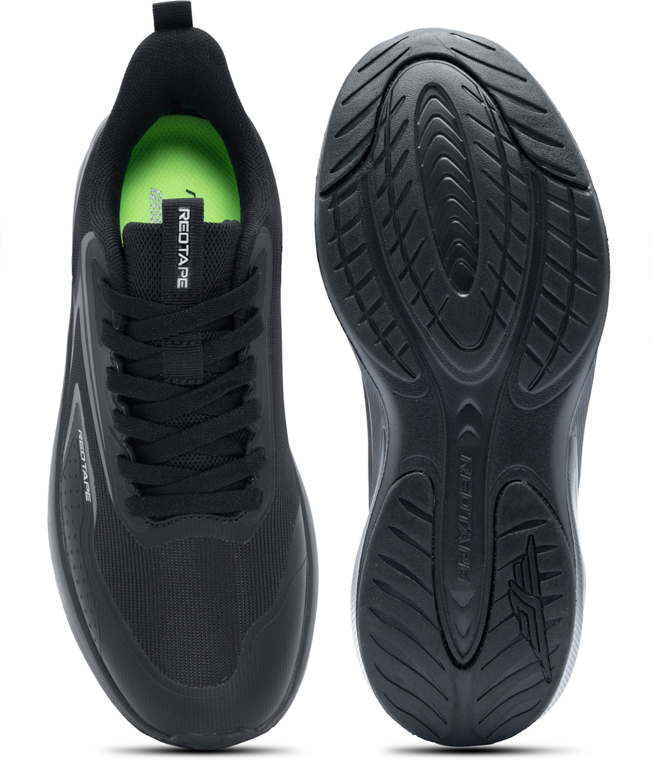 Image of RED TAPE Low Cut Sports Shoes for Men in Black | Sports Shoes Walking Shoes For Men
