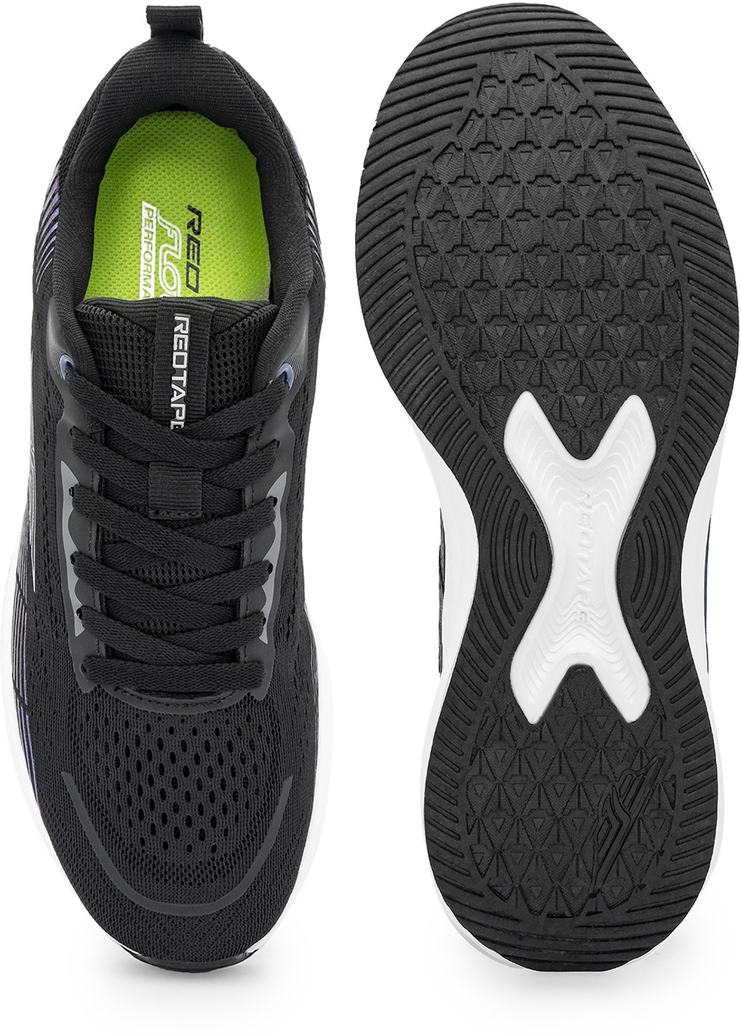 Image of RED TAPE Low Cut Sports Shoes for Men in Black Navy | Sports Shoes Walking Shoes For Men