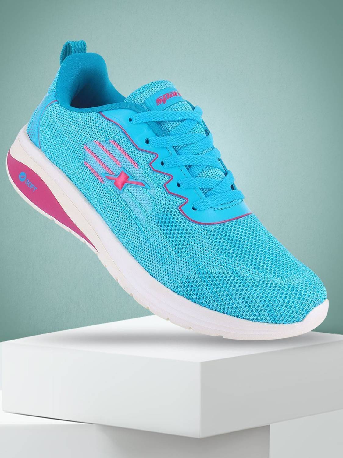 Sparx SL 9045 Running Shoes For Women (Pink, Blue , 6)