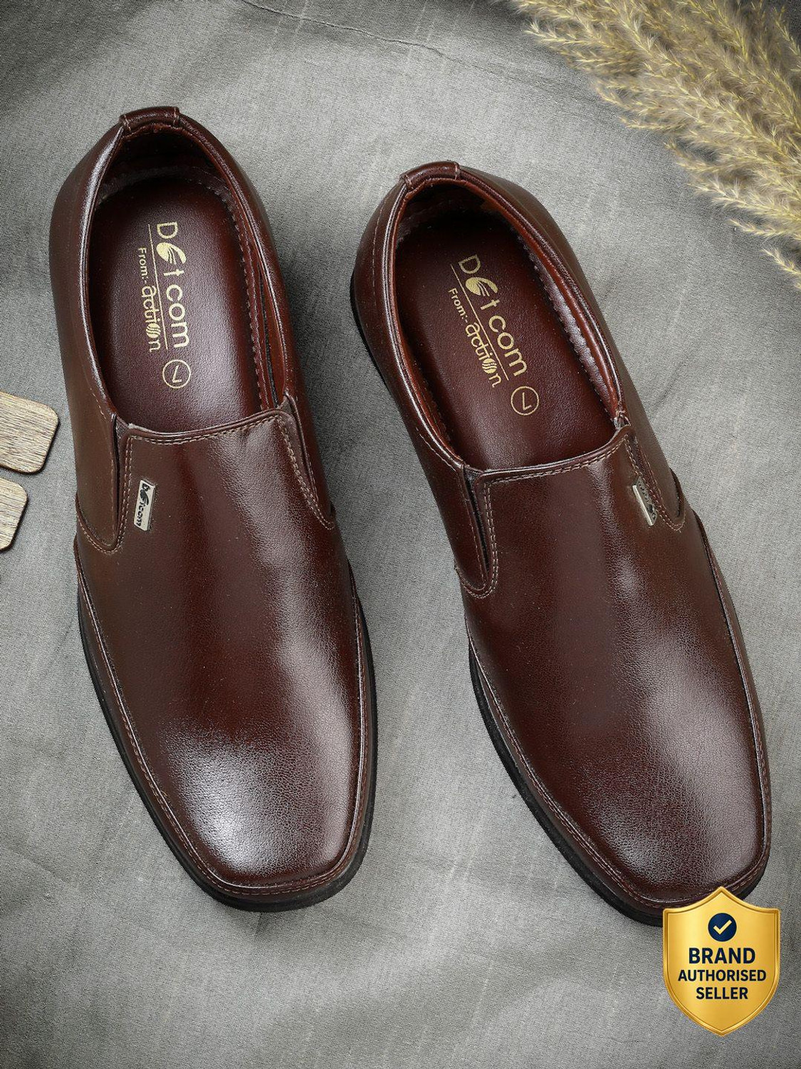 Image of action DOTCOM D-34 Microfiber Classic Comfortable Retro Durable Casual Slip-On Monk Strap For Men