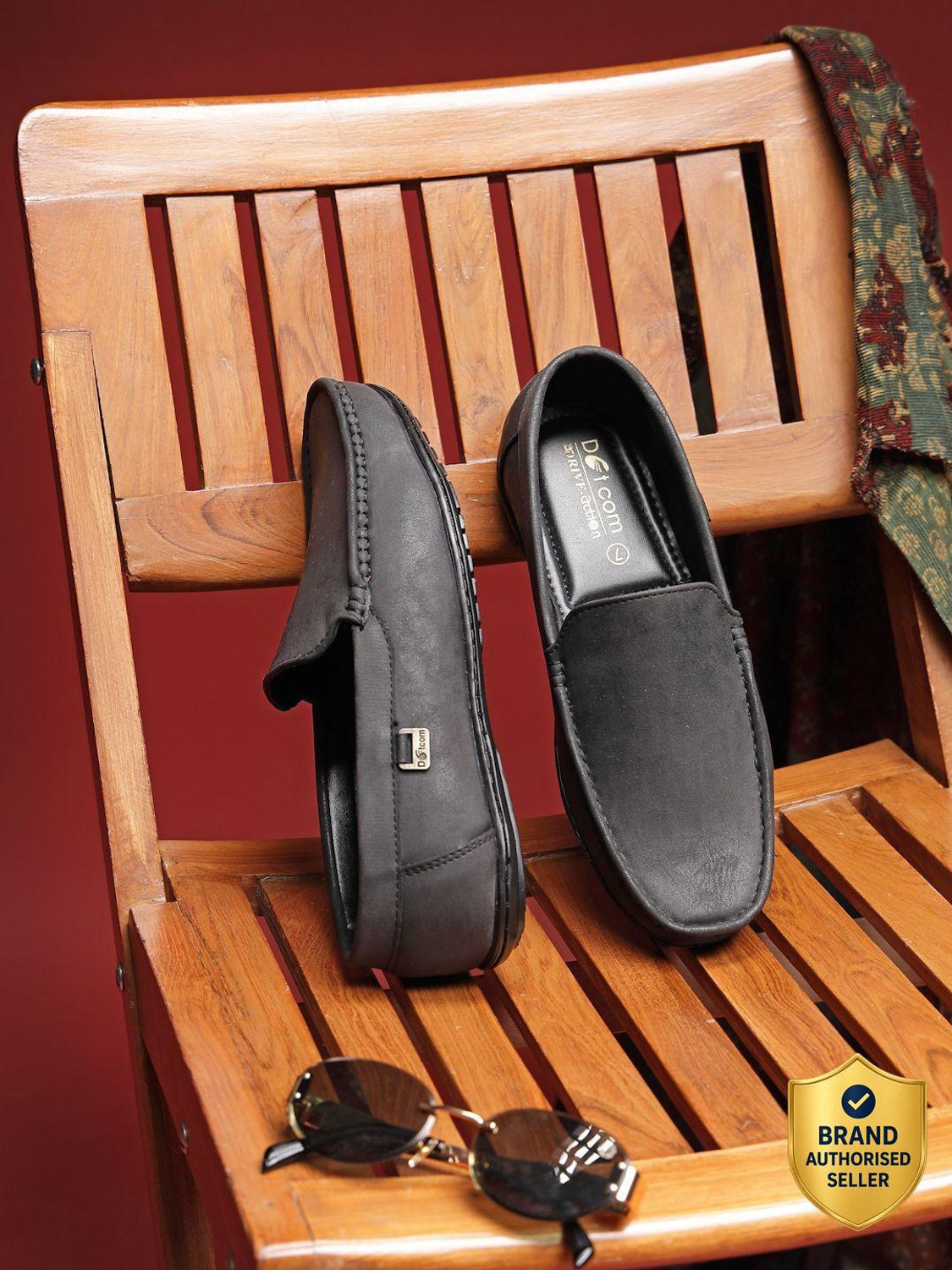 Image of action Dotcom DRIVE-41 Microfiber Classy Trendy Comfortable lightweight Formal Slip-On Loafers For Men