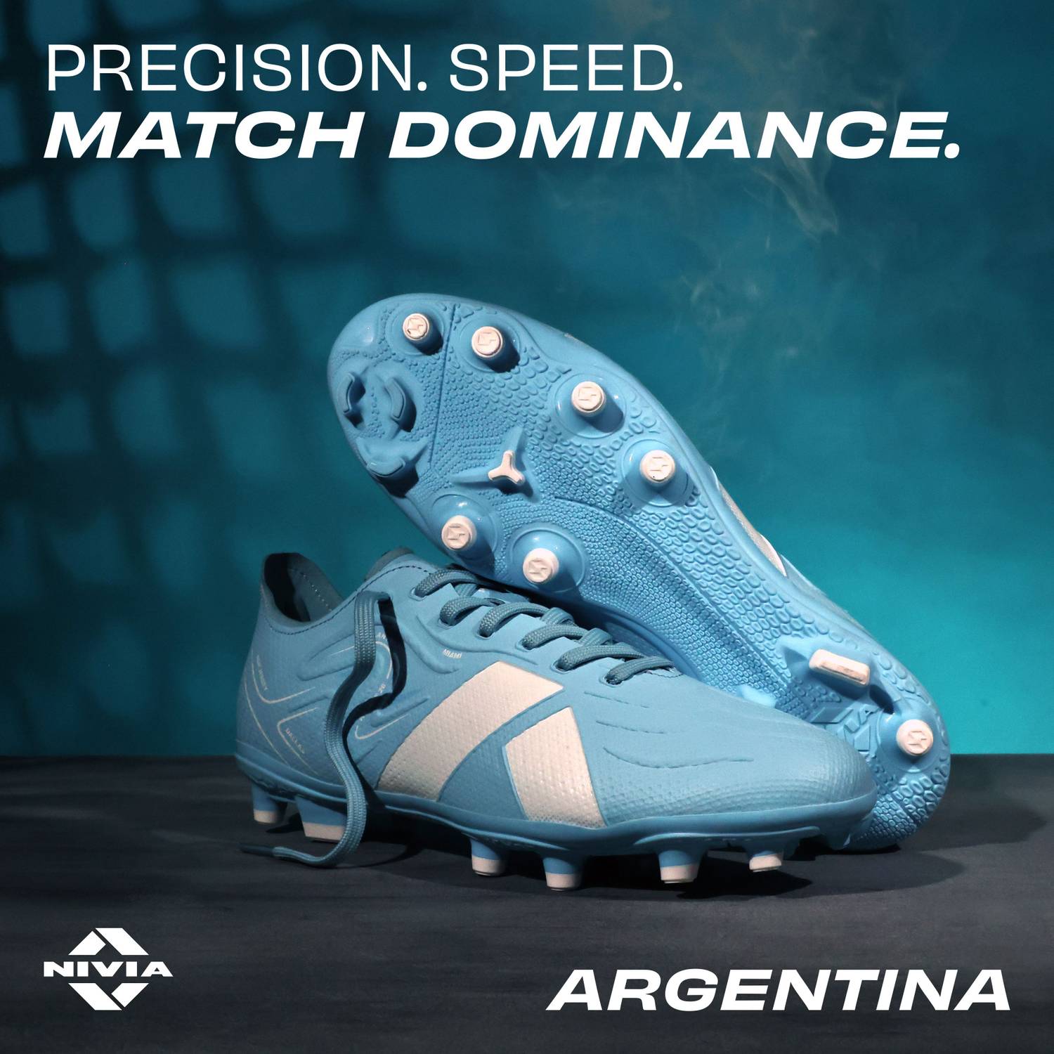 NIVIA Ashtang 3.0 Argentina Country Color Football Shoes for Men - Image 2