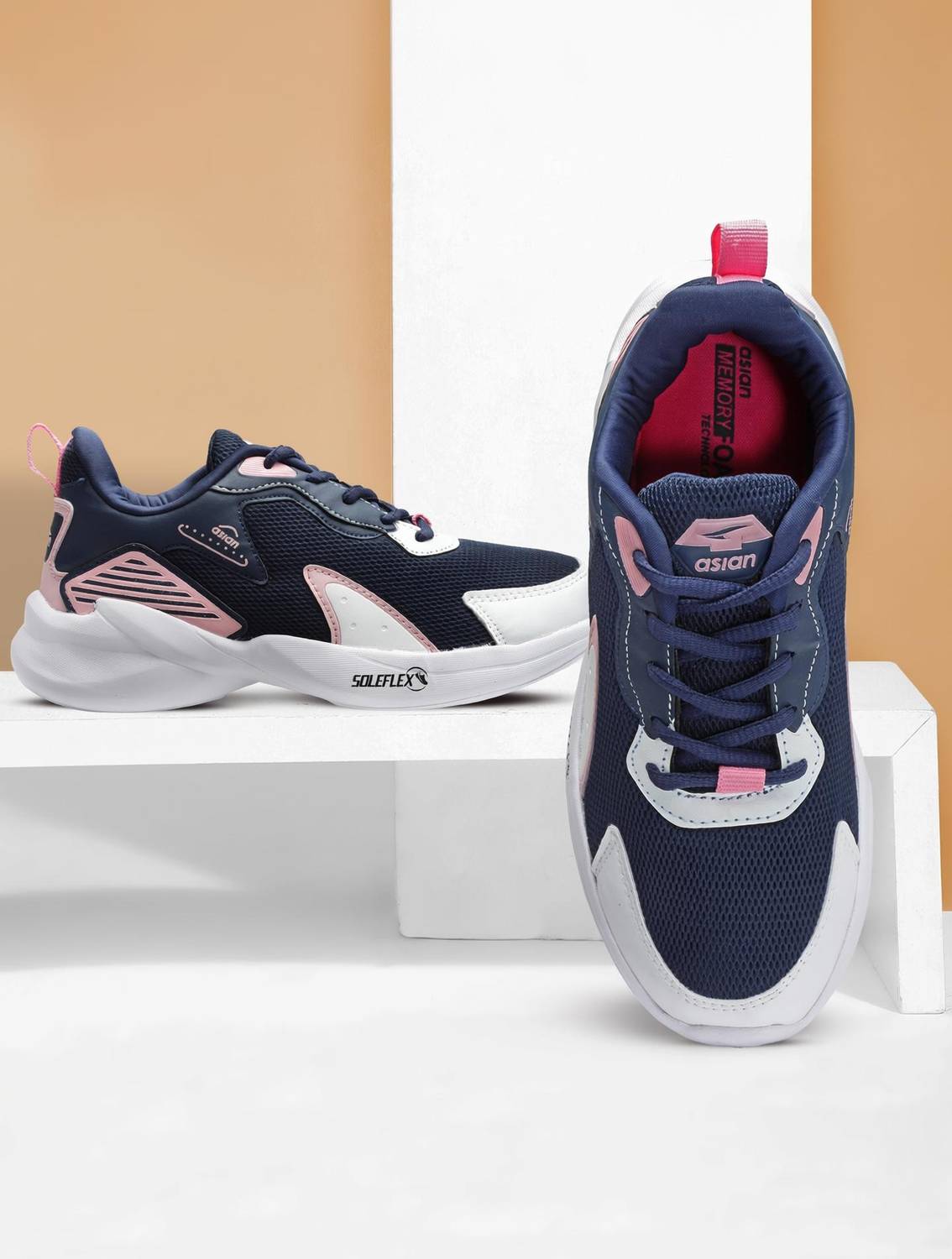asian Firefly-05 Navy Sports,Gym,Jogging,Walking,Training,Stylish Running Shoes For Women