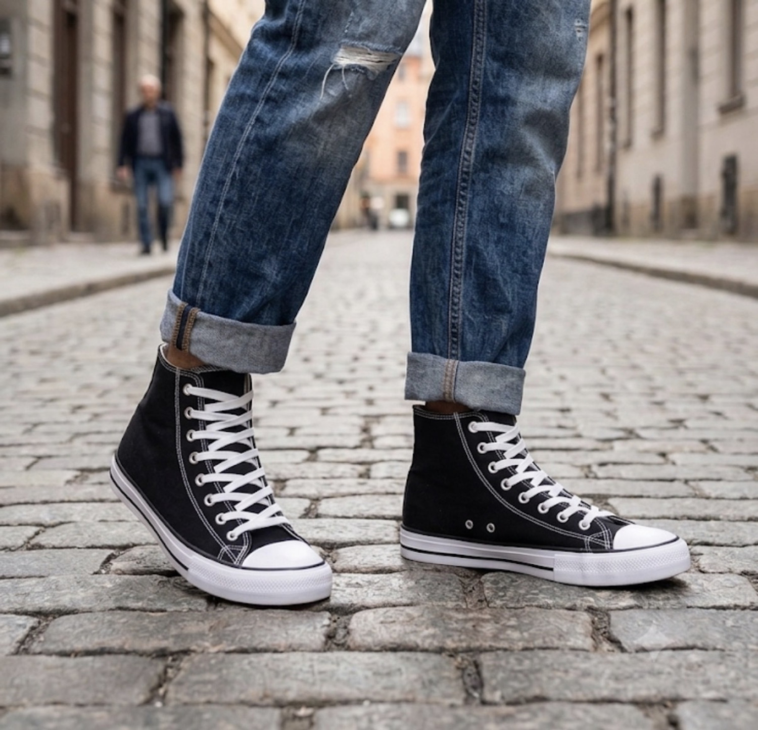 Image of HOCKWOOD Street Smart Sneakers Sneakers For Men (Black, White, 9)