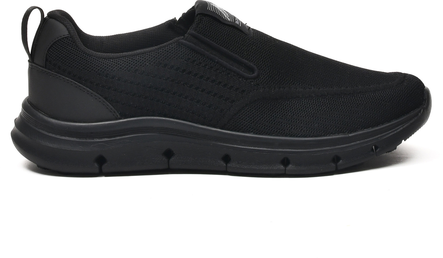 Image of Impakto Walking Shoes, Lightweight, Elastic Band Upper & Slip-in Fit System Walking Shoes For Men (Black, 9)