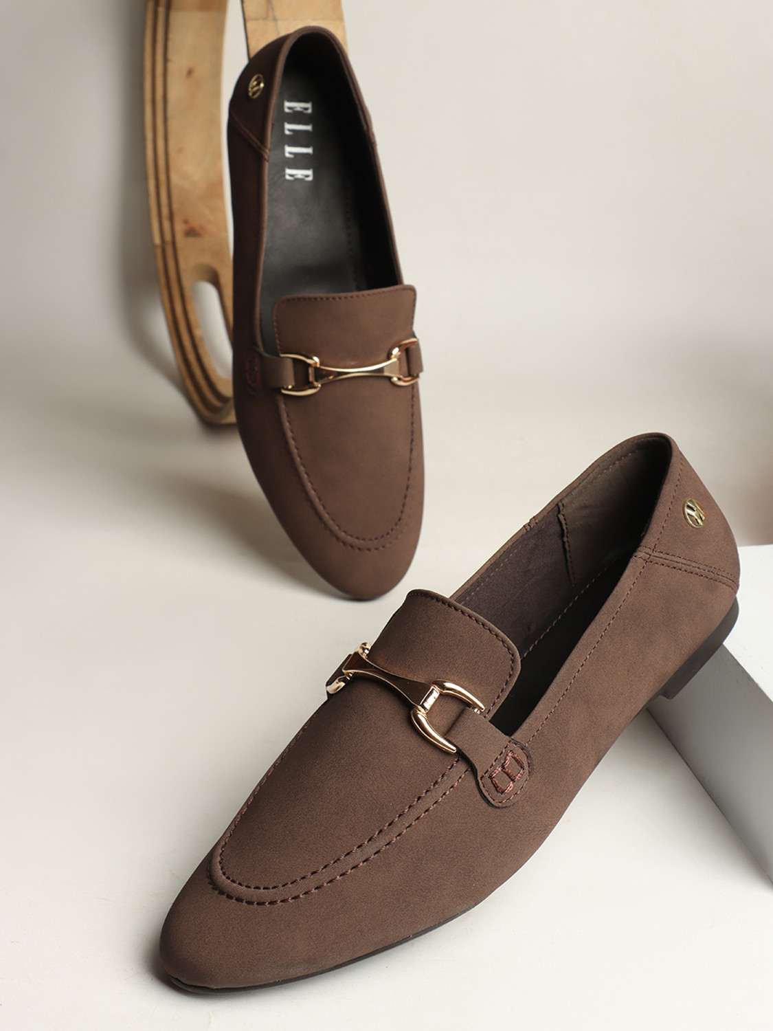 Image of Elle Women Casual Square Toe Solid Loafers Loafers For Women