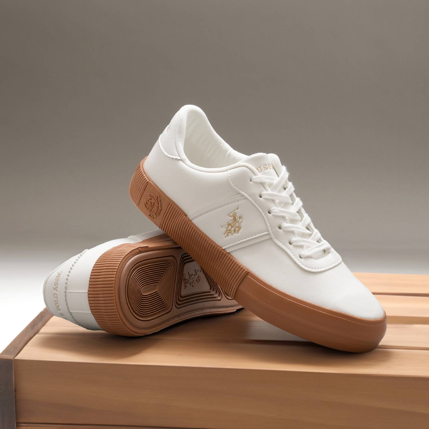 U.S. POLO ASSN. MEES 3.0 White Sneakers - Image 1
