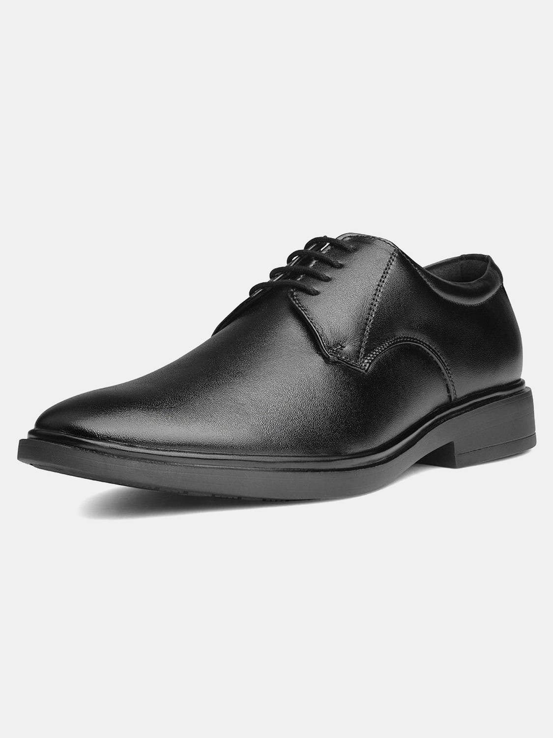 Louis Stitch Raven Black Derby Shoes for Men, UK-8 - Image 3