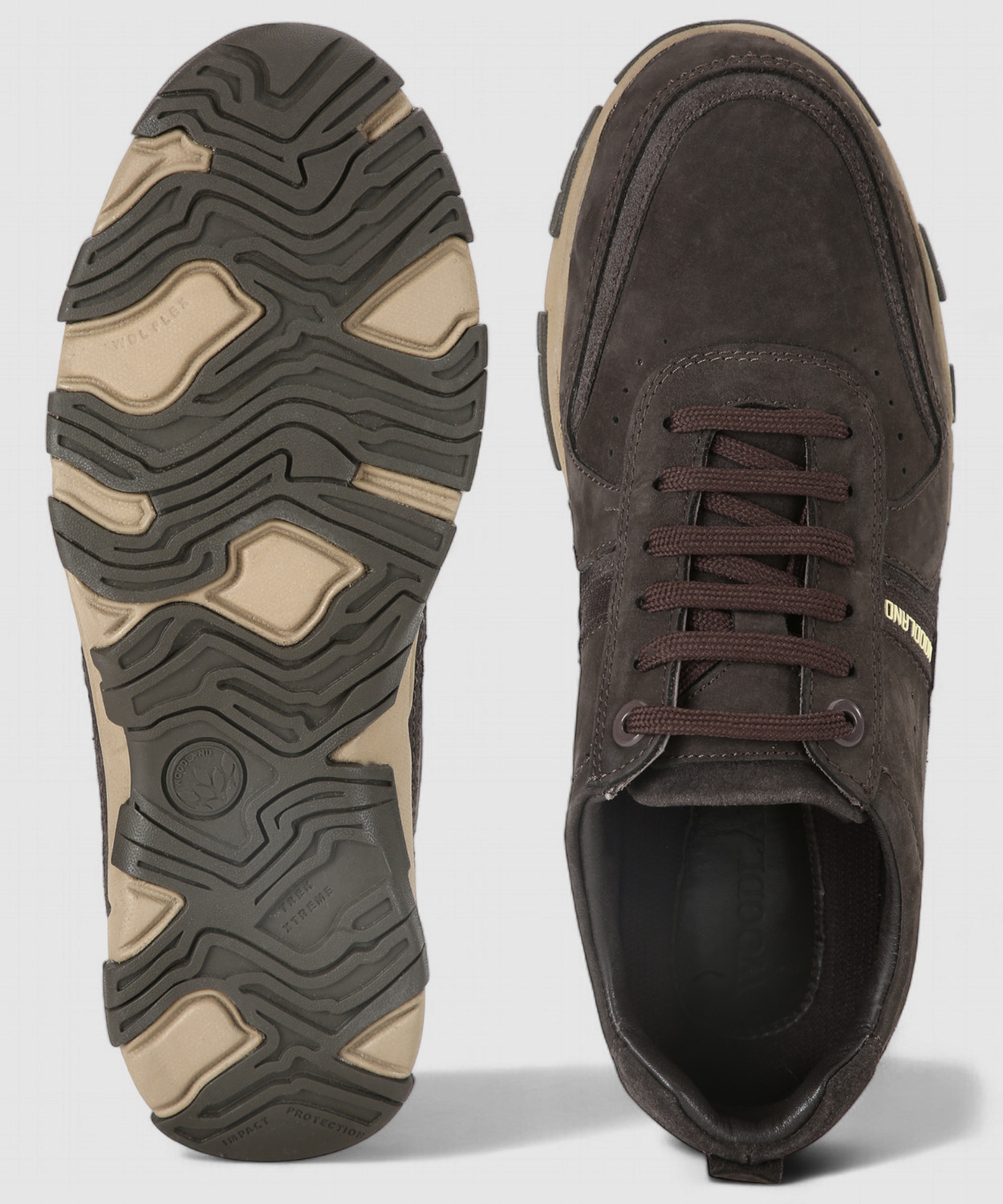 Image of WOODLAND Lace Up Lightweight Breathable Comfortable Daily Use Casuals For Men