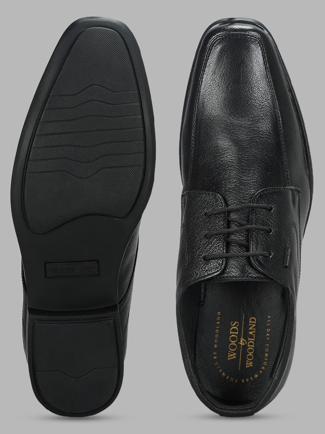 Image of WOODLAND Formal Office Wear Leather Premium Comfortable Lace Up For Men