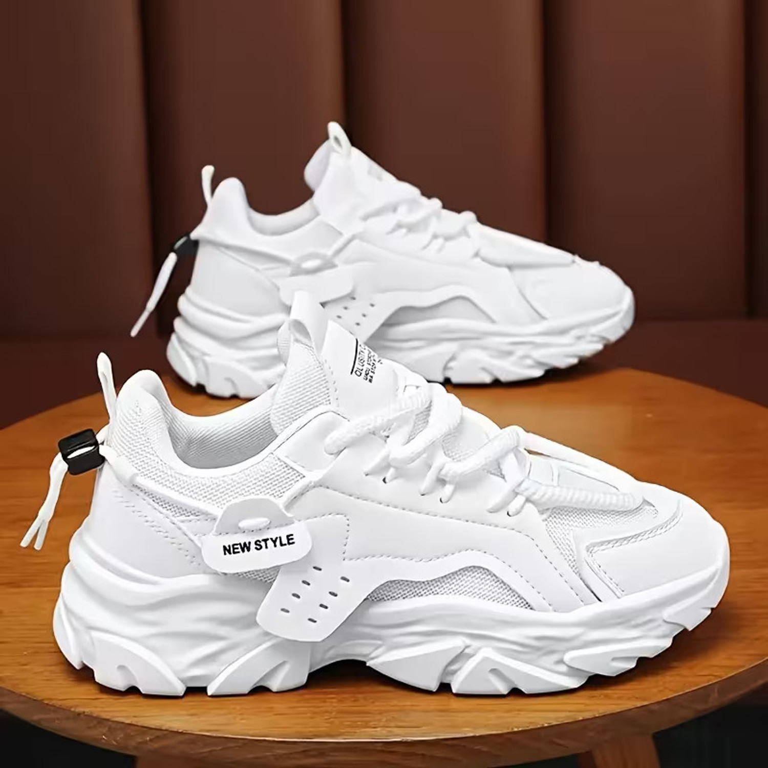 Image of Echor Mens White Sneakers- Casual Shoes for Men Sneakers For Men