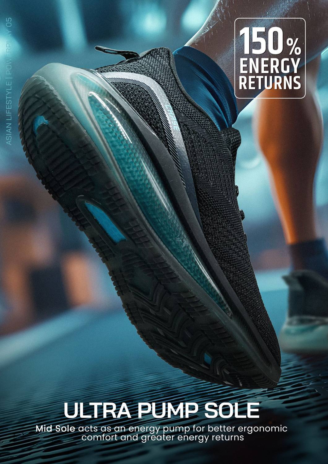 asian POWERPLAY-05 Men's Running Shoes - Image 3
