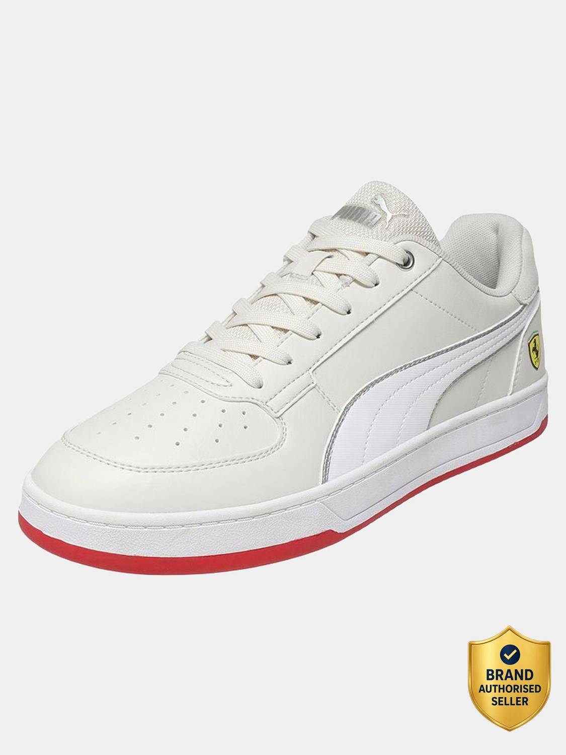 PUMA Ferrari Caven 2.0 White Sneakers For Men - Image 1