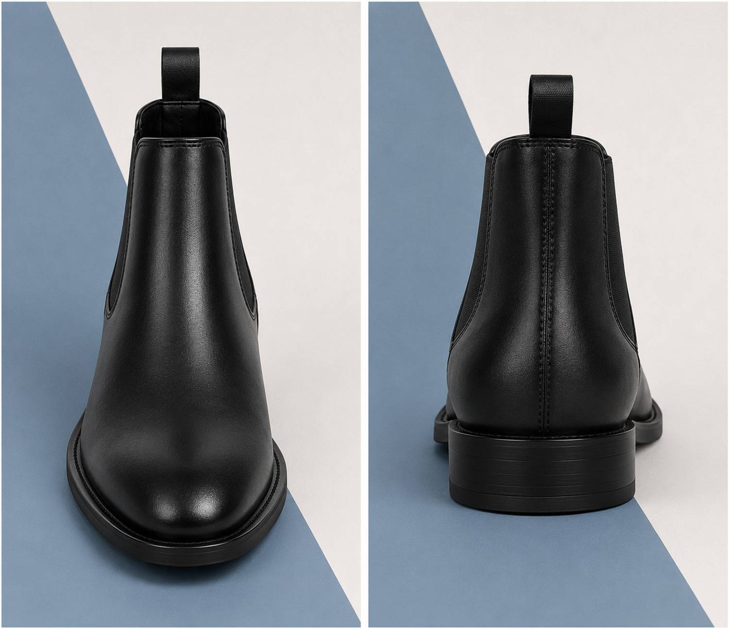 BOLTVELOCITY Classic Chelsea Boots For Men Black - Image 3