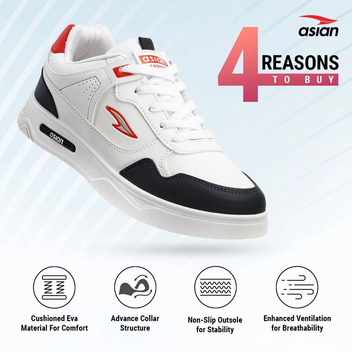 asian Boston-01 Chunky Sneakers for Men - Image 3