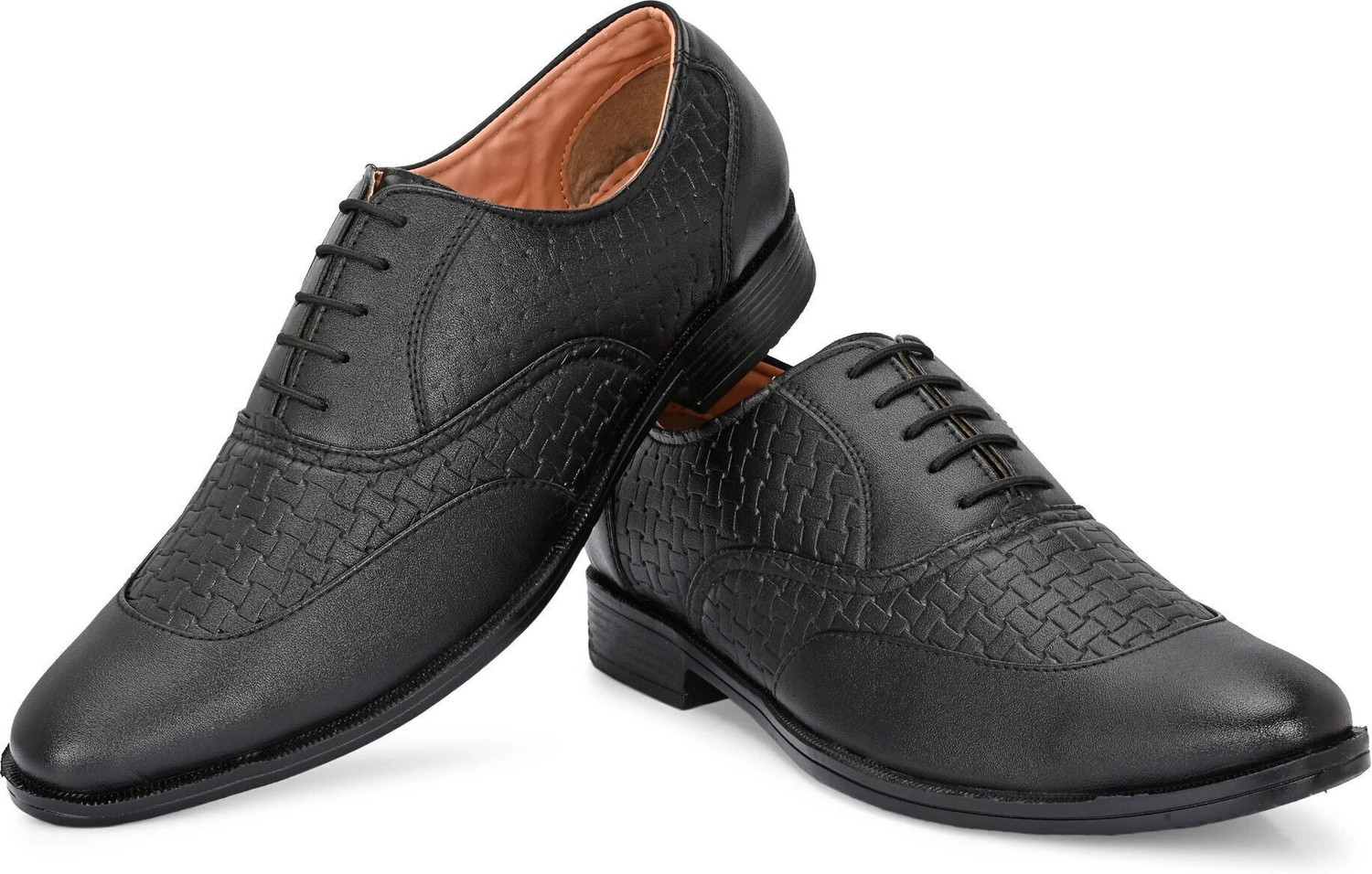 Image of KILLER Designer Derby Napa Leather Black Lace-Ups Office Party Ethnic Wear Formal Shoes Party Wear For Men