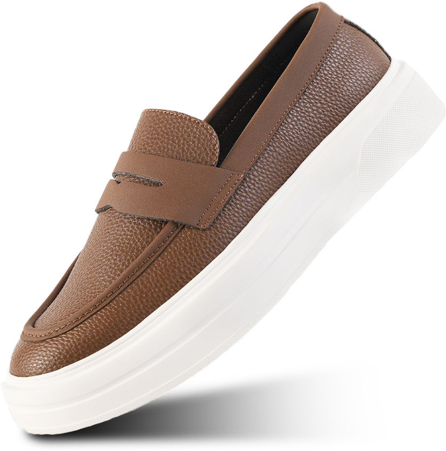 Image of MONKSTORY Monkstory Chunky Luxe Slip-On Sneakers - Tabac Brown Sneakers For Men