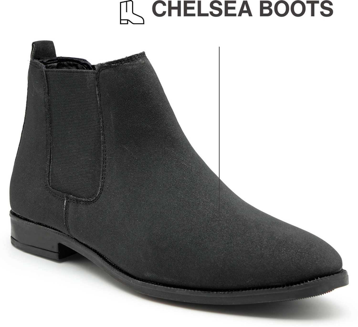 Image of Kraasa Luxury Solid Outdoor, Trendy, Lightweight, Chelsea Boots For Men (Black, 8)