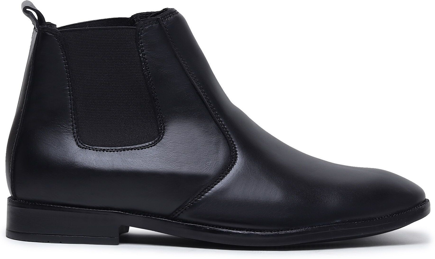 Image of Hayes London Genuine Leather Chelsea Boots, Mid Top Shoe With Comfortable Block Heel, Boots For Men