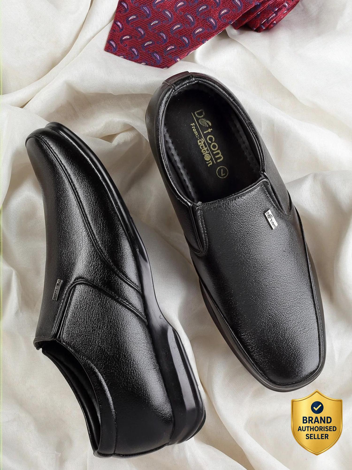Image of action DOTCOM D-34 Microfiber Classic Comfortable Retro Durable Casual Slip-On Monk Strap For Men