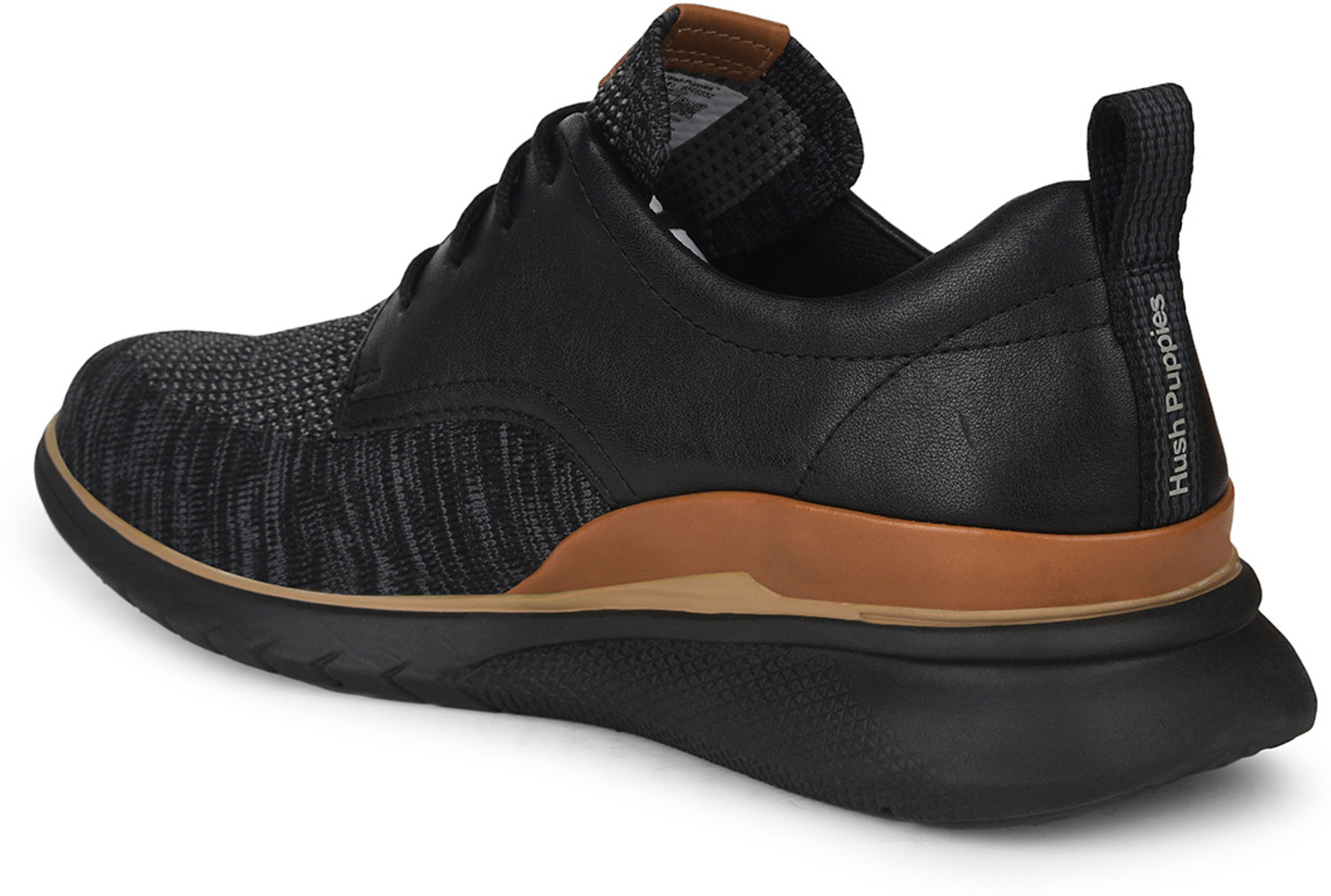 Image of Hush Puppies Men's Casual Shoes - Stylish Comfort for Everyday Wear Sneakers For Men (Black, 6)