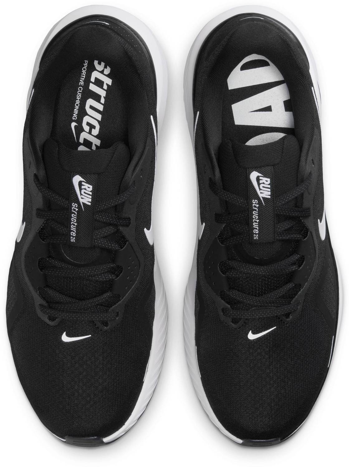 Nike Structure 26 Wide Black Running Shoes - Image 3