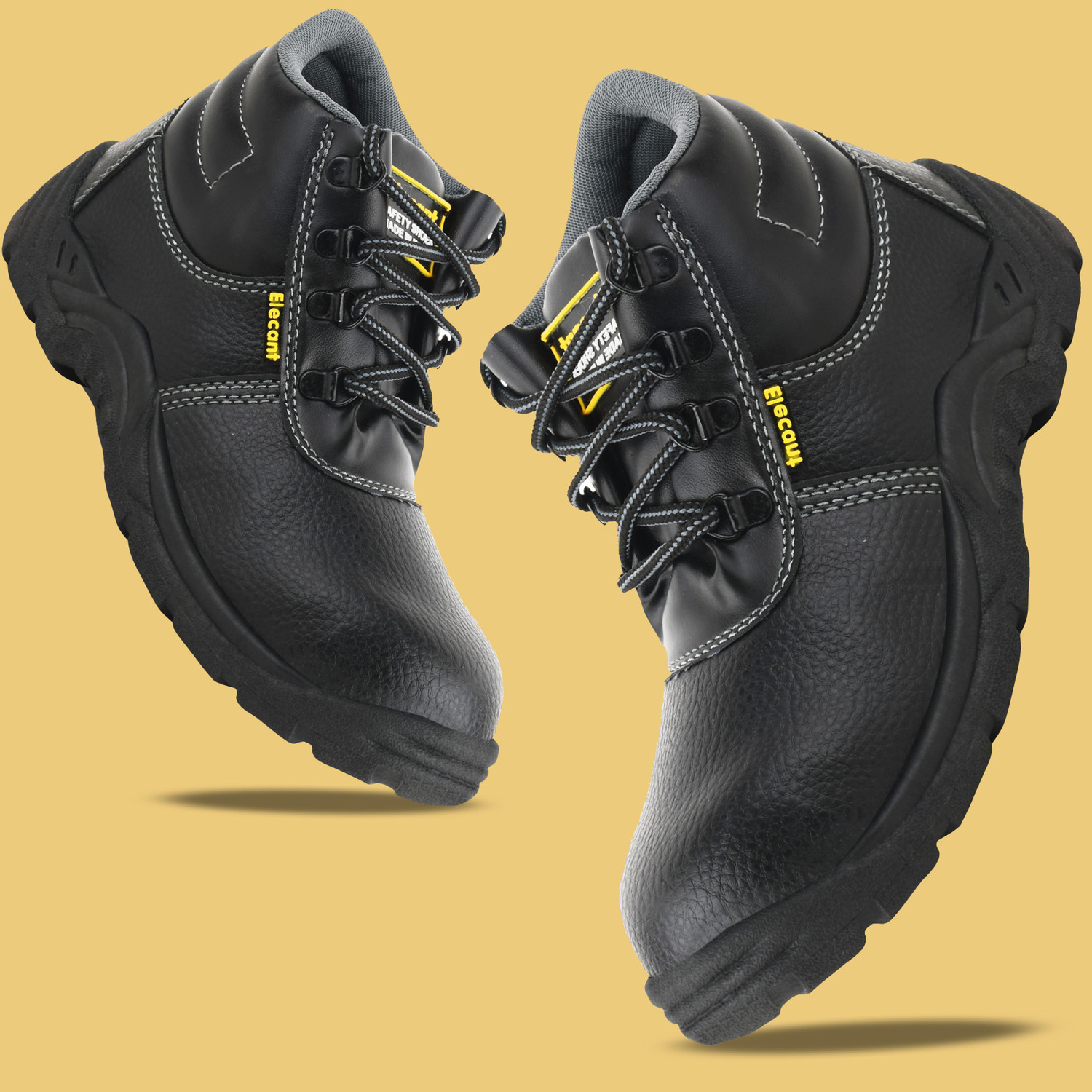 Image of Elecant Industrial Safety Shoes with Steel Toe Protection and PVC Sole For Men