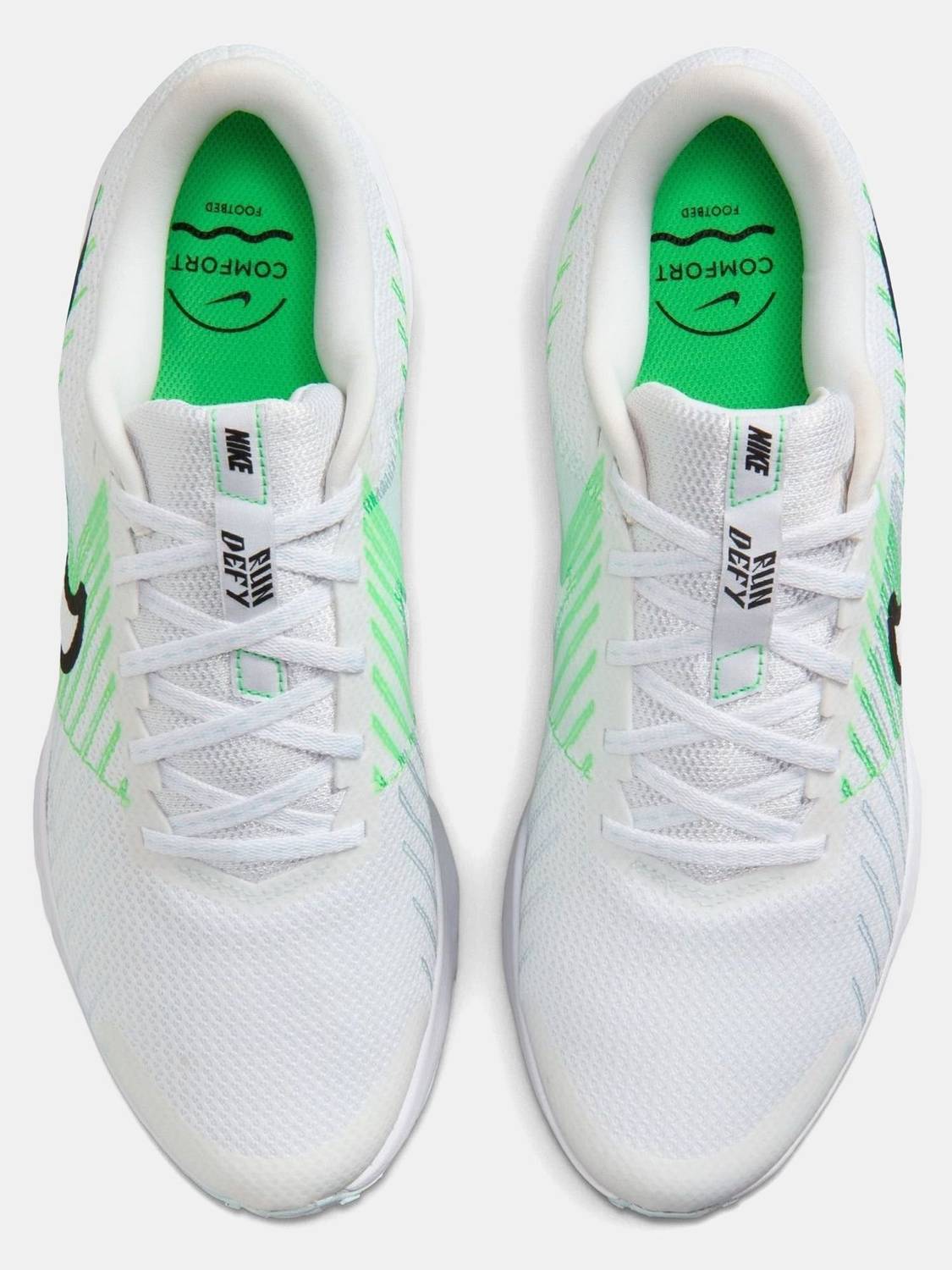 Nike Run Defy Men's White Running Shoes - Image 5