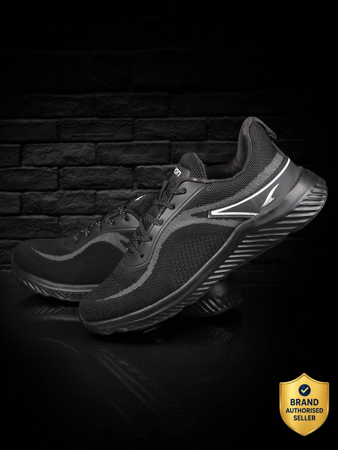asian Delta-20 Black Men's Sports Shoes - Image 1