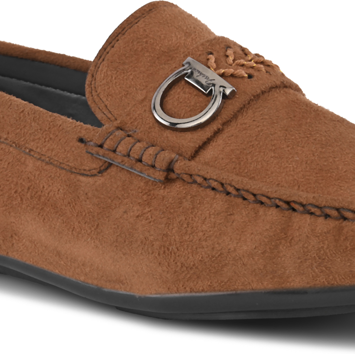 Image of KILLER Men's Suede Loafers | Casual Slip-On Shoes with Metal Bit | Driving Moccasins Loafers For Men (Tan, 8)