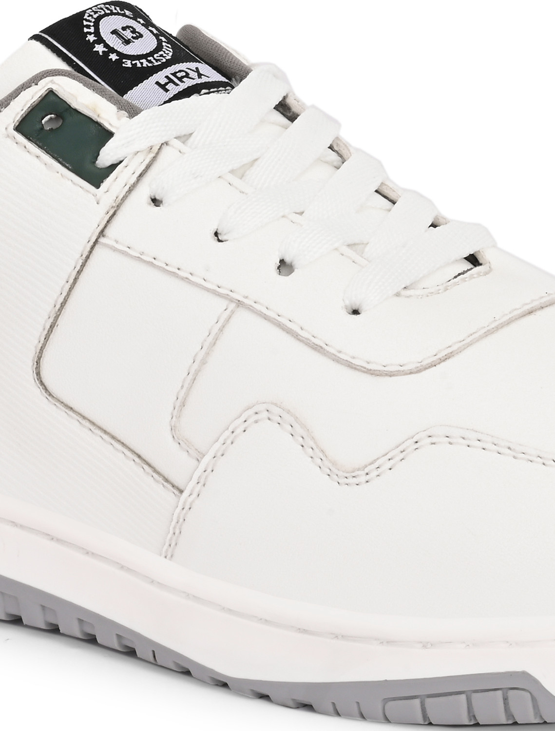 Image of HRX by Hrithik Roshan Premium Comfort Sneakers for Men | Daily Wear Lace-Up Shoes Sneakers For Men (White, 8)