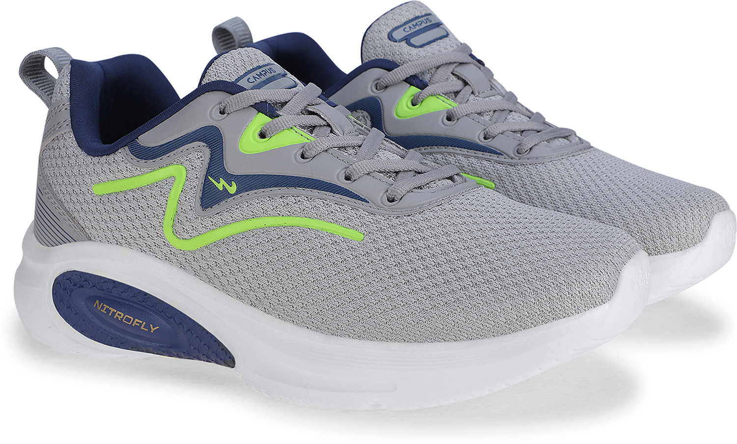 Image of CAMPUS HANDEL Men's Sports Shoes | PU Foam Cushioning with NitroFly Comfort | Lace-Up Running Shoes For Men