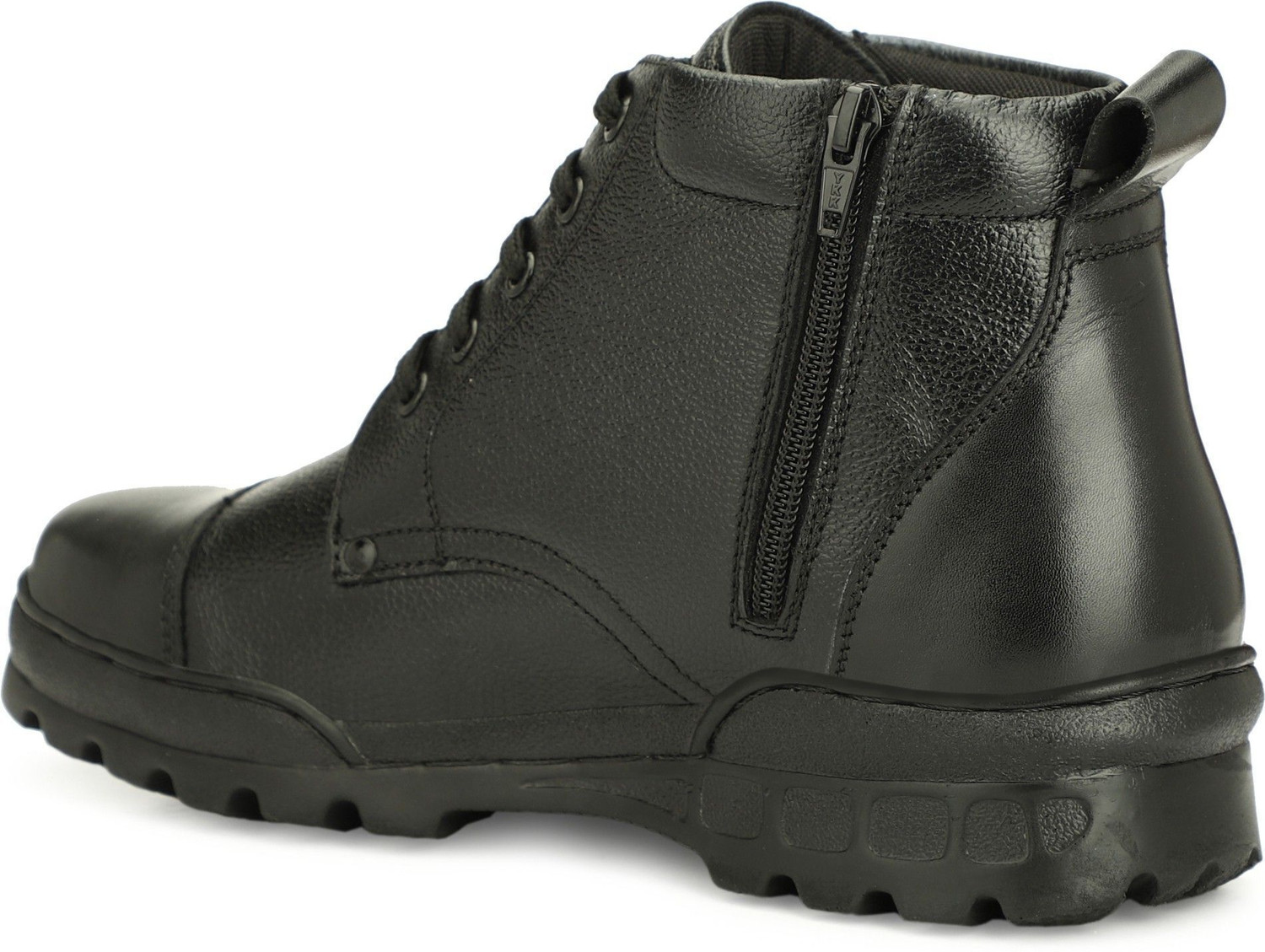 Image of ERIX Pure Leather Ankle Length Police Boots For Men