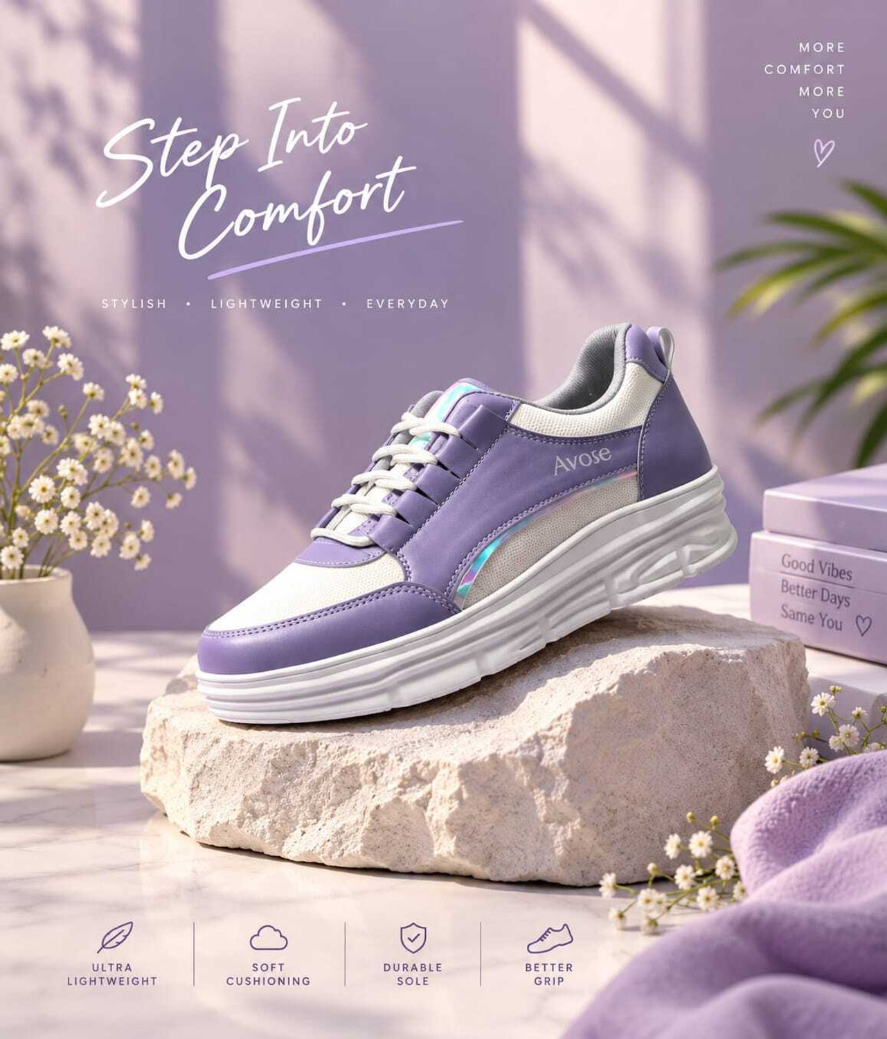 Image of Avose Stylish Blue Casual Sneakers For Women