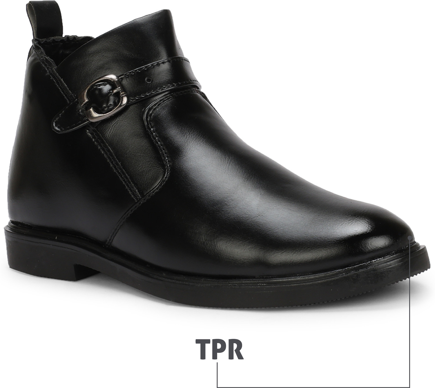 Image of Kraasa Luxury Solid Outdoor, Trendy, Lightweight, Chelsea Boots For Men (Black, 8)
