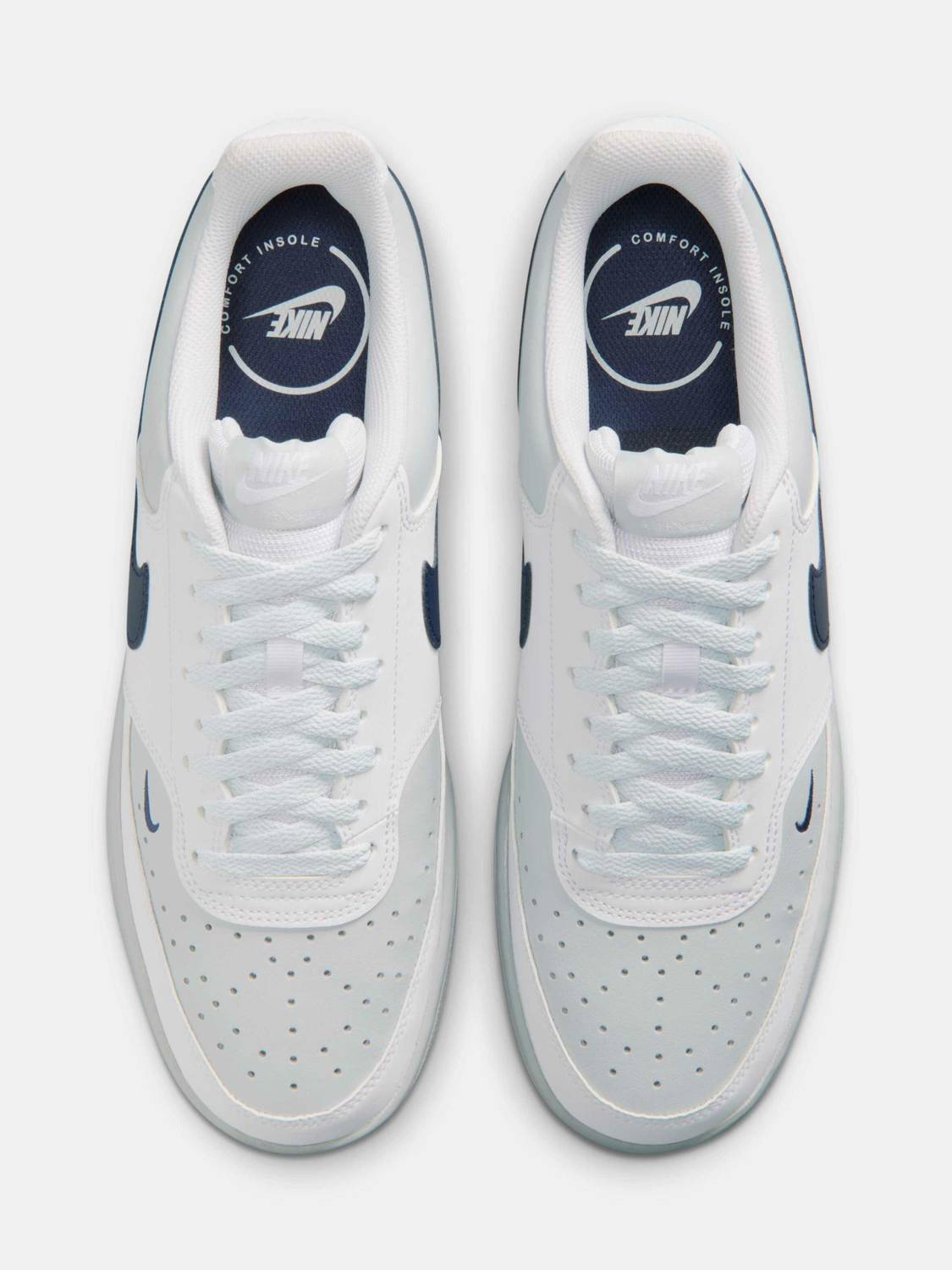 NIKE Court Vision Low Basketball Shoes For Men White - Image 5
