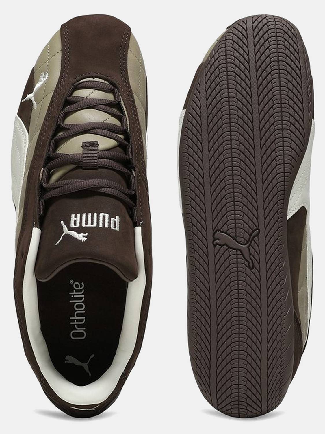 PUMA Speedcat Porsche Legacyus Quilted Sneakers For Men Brown - Image 5