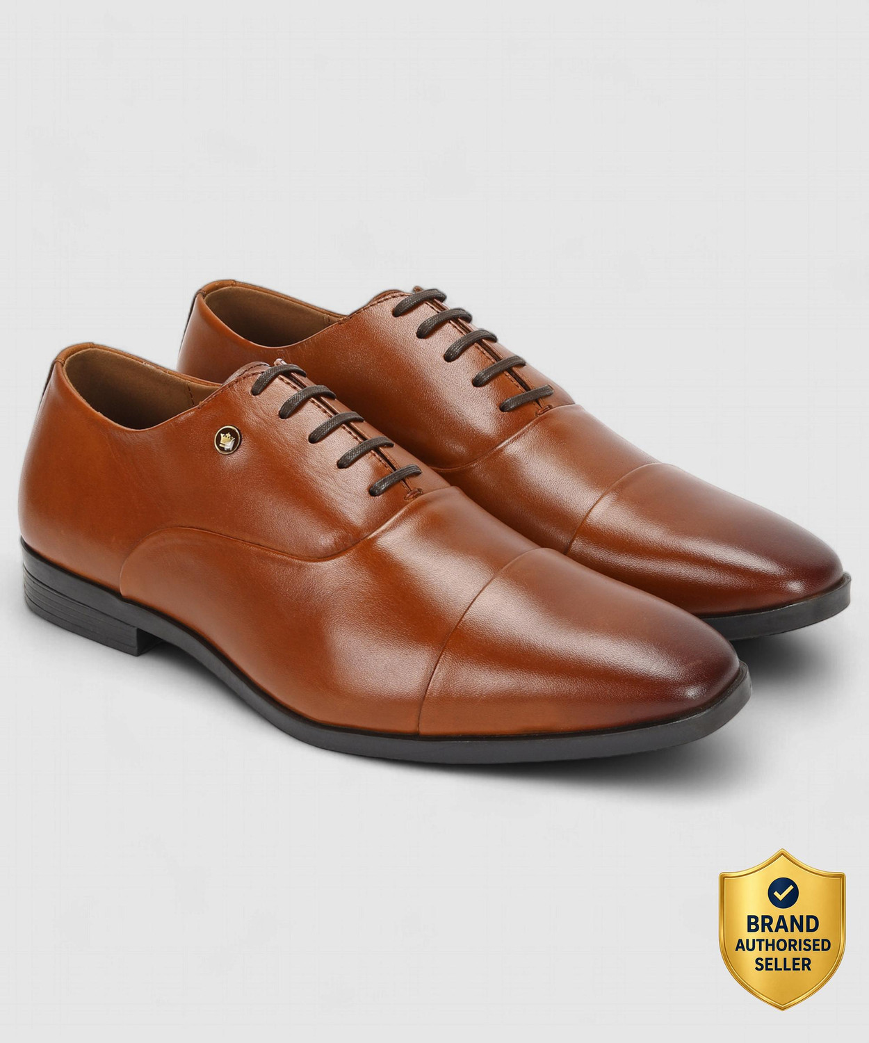 Image of LOUIS PHILIPPE Premium Leather Breathable Anti-Slip with Heel Formal Oxford For Men