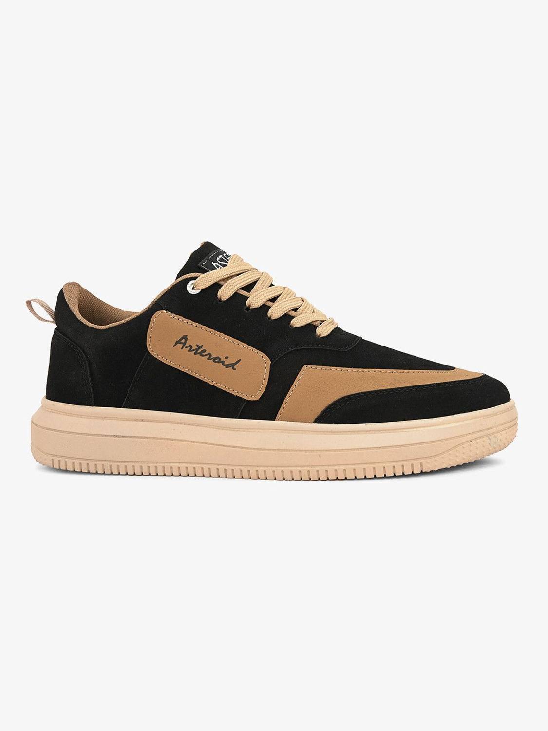 SERSI Fashion Colorblock Men's Black Sneakers - Image 3