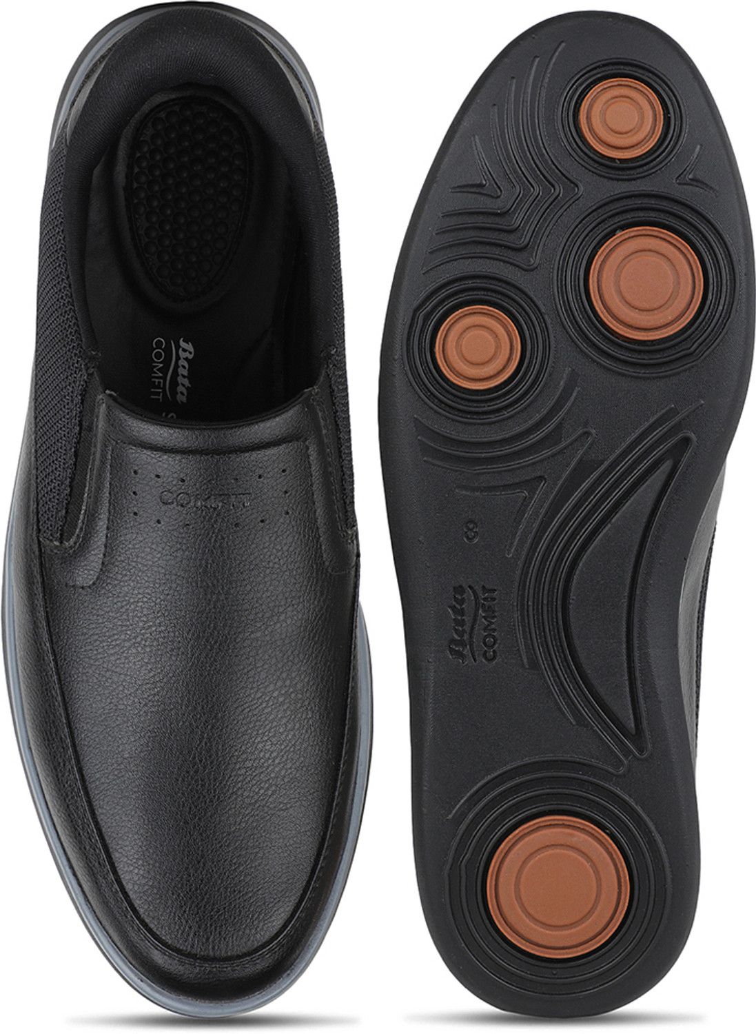 Image of Bata Bata Comfit Men's Casual Slip-On Shoes for Everyday Comfort Slip On Sneakers For Men