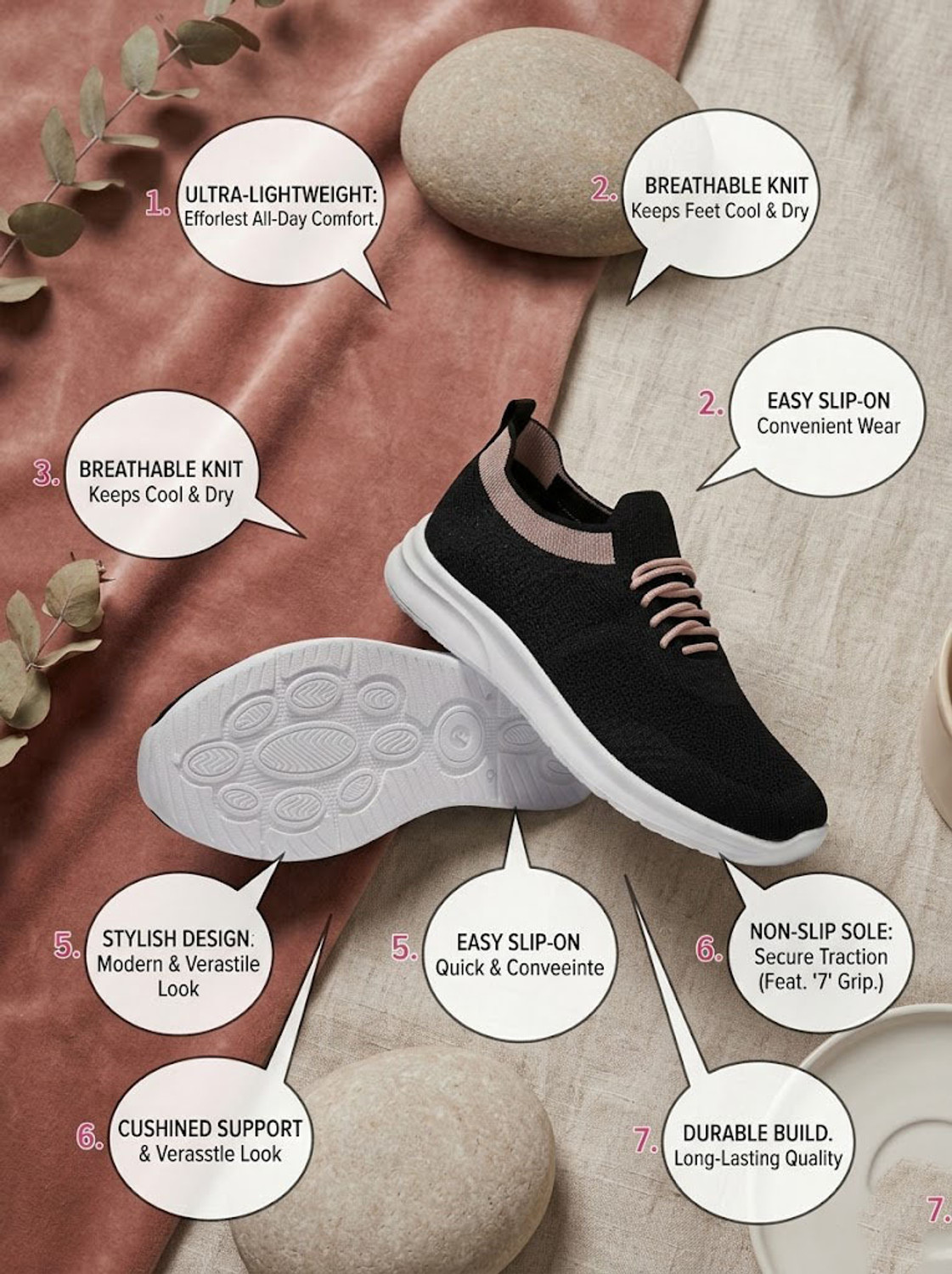 Image of Hsquare Lilly.21 Walking Shoes For Women