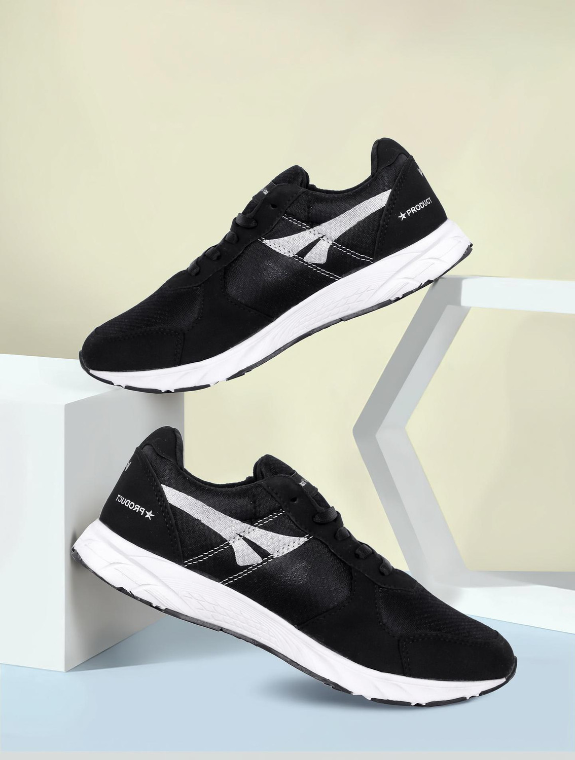 Image of SEGA Black Marathon Running Shoes For Men