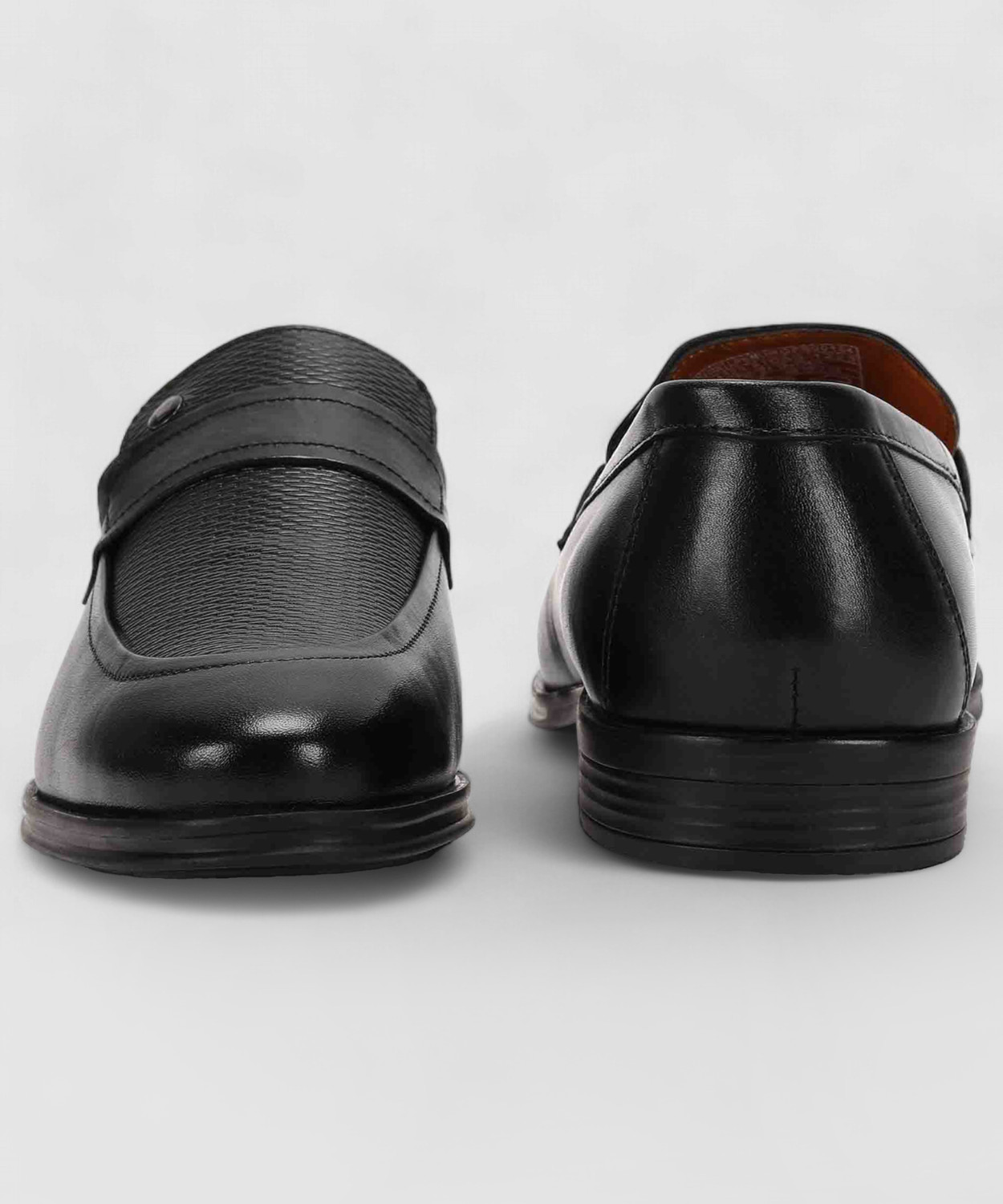 Image of LOUIS PHILIPPE Premium Leather Breathable Anti-Slip with Heel Formal Slip On For Men