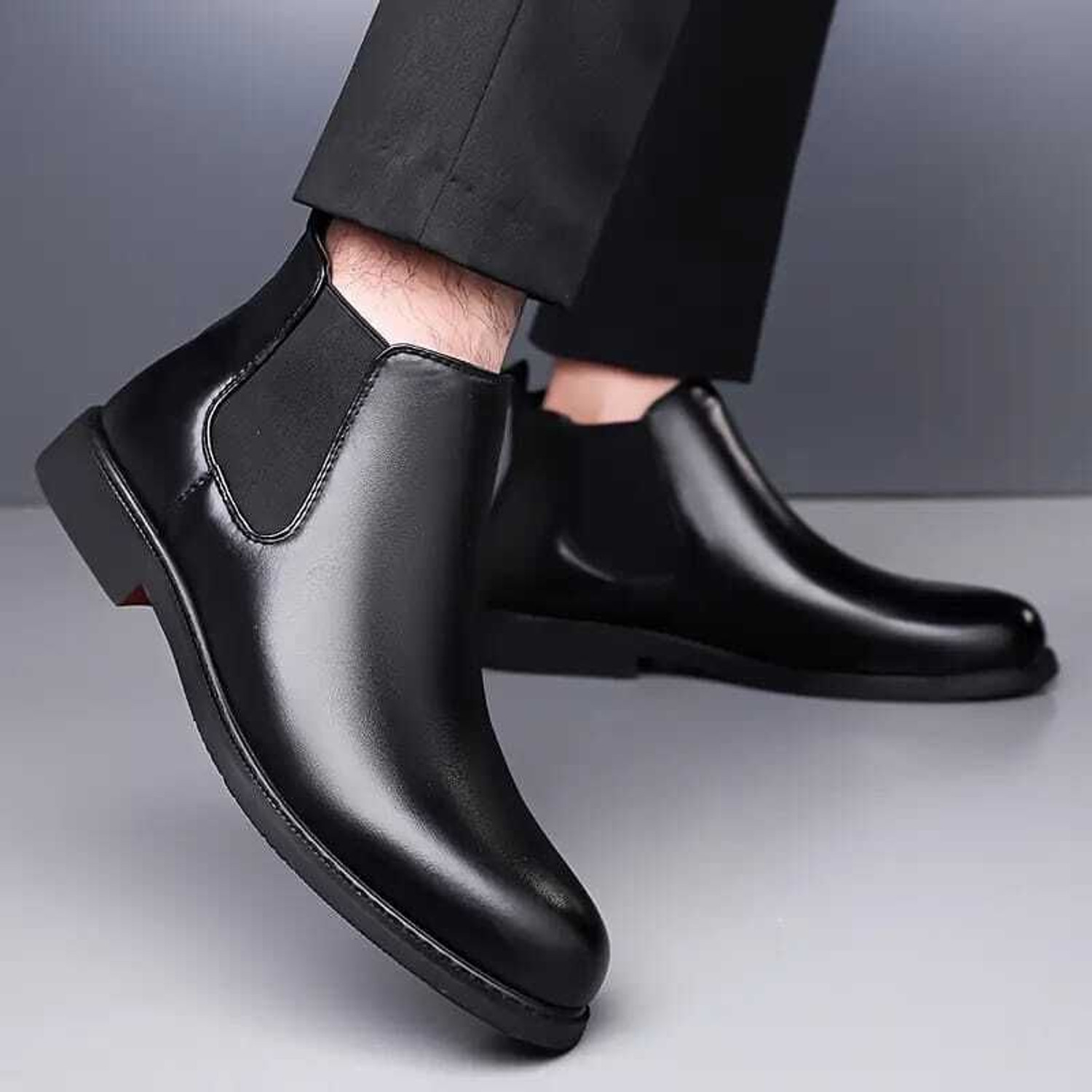 Image of D GOT Men Chelsea Slip-On Synthetic Leather Comfortable Boots For Men