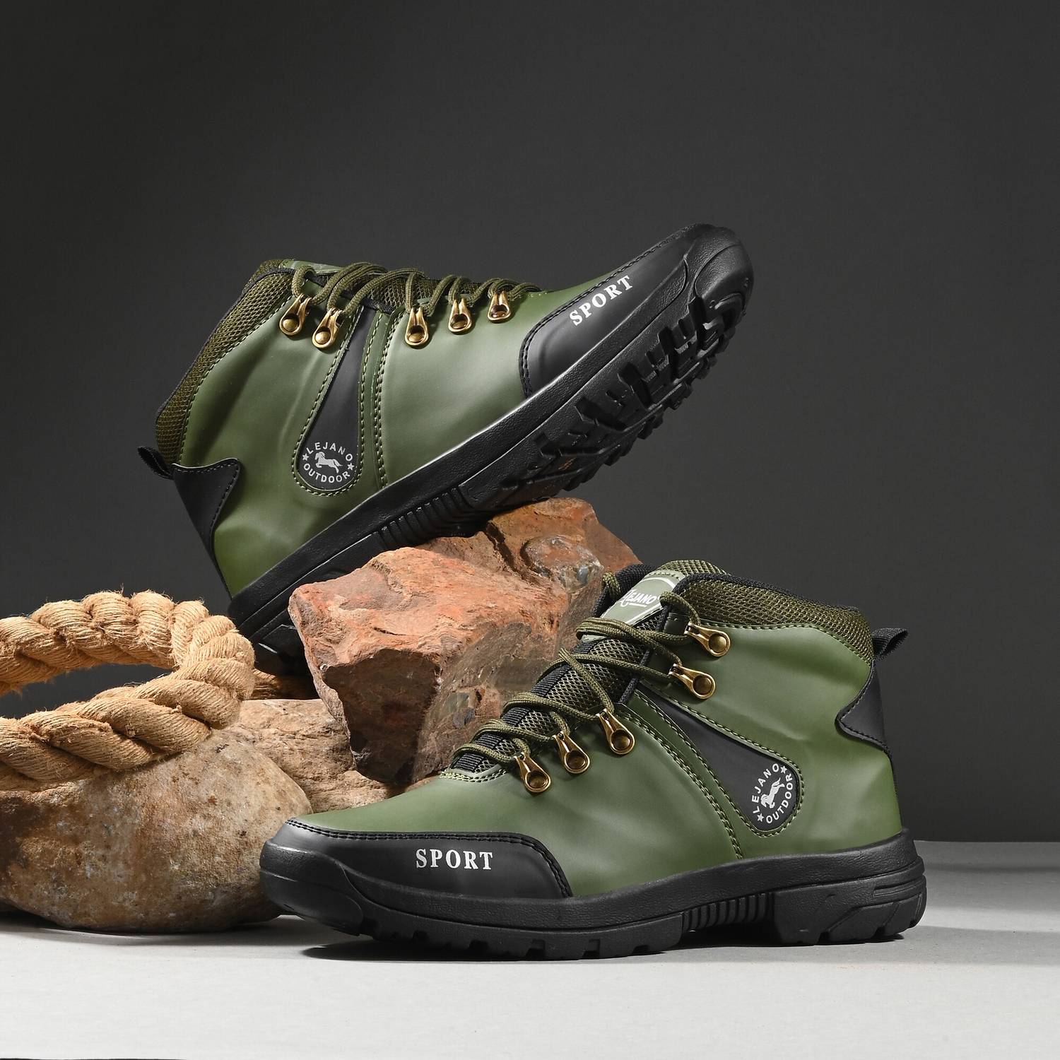 lejano High Tops For Men Green - Image 4