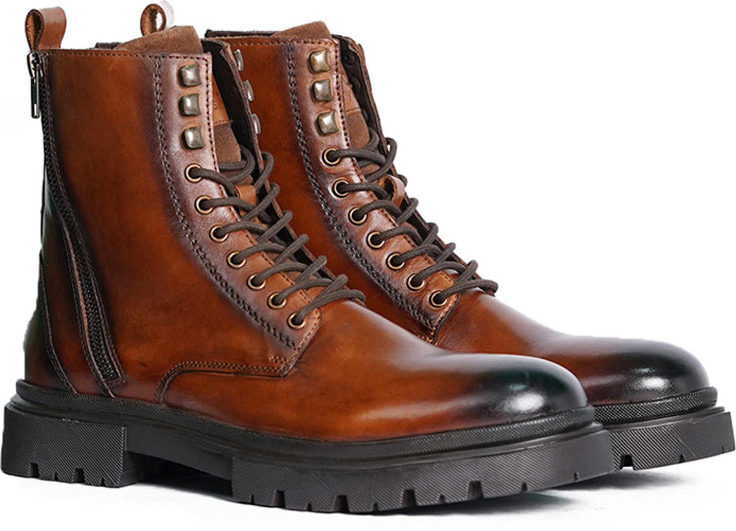 Image of GUYSKALER Miraga - Tan T.P.R Sole | Premium Leather Boots Party Wear For Men