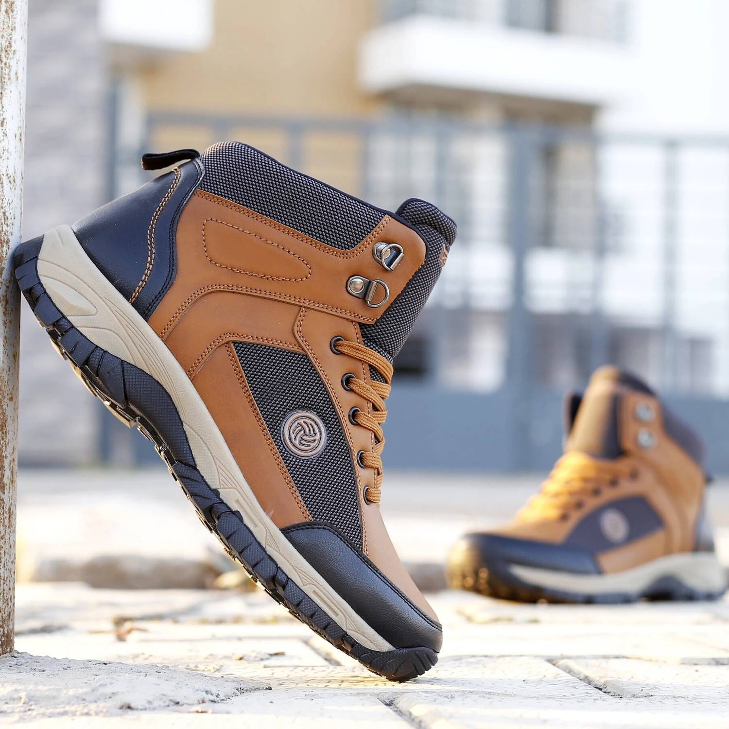 bacca bucci Hike 5 Eye Moto Boots For Men