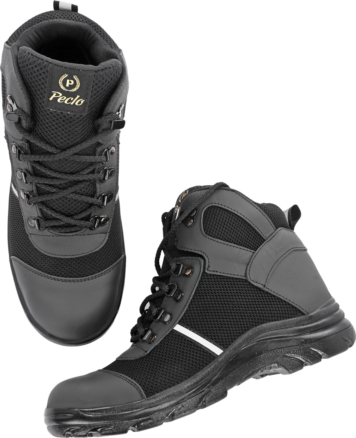 Image of Peclo Steel Toe Safety Shoe|High-Quality Genuine Leather|High Akle Safety Boot Boots For Men