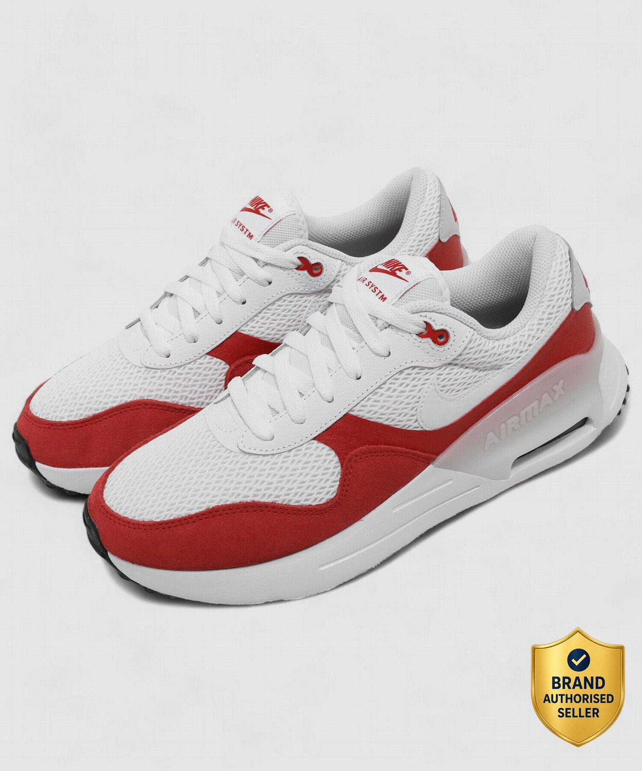 Image of NIKE air max systm Running Shoes For Men (White, 7)